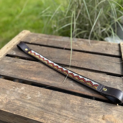 Stirnriemen Maasai aus Leder mit Perlen - Glam & Gallop