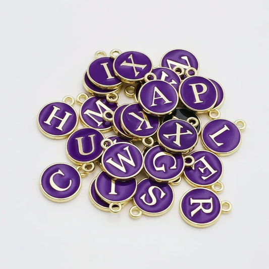 SERIFEN BUCHSTABEN Charm - lila gold - Glam & Gallop